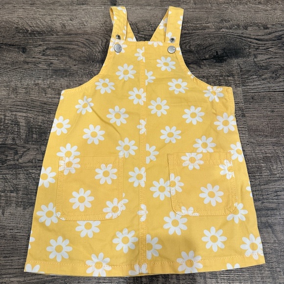 The Children's Place Other - The Children’s Place Kids 2T Yellow and White Floral Overalls NWT